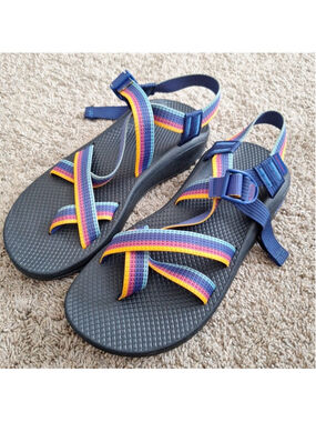 Chaco Sandals Womens 10W Tetra Sunset Wide Width Hiking Outdoors Chacos Cloud